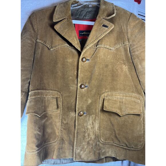 Atkinson Other - Vtg 60s 70s Atkinson Corduroy Coat Jacket 44 Tan Brown Made In Italy Vintage